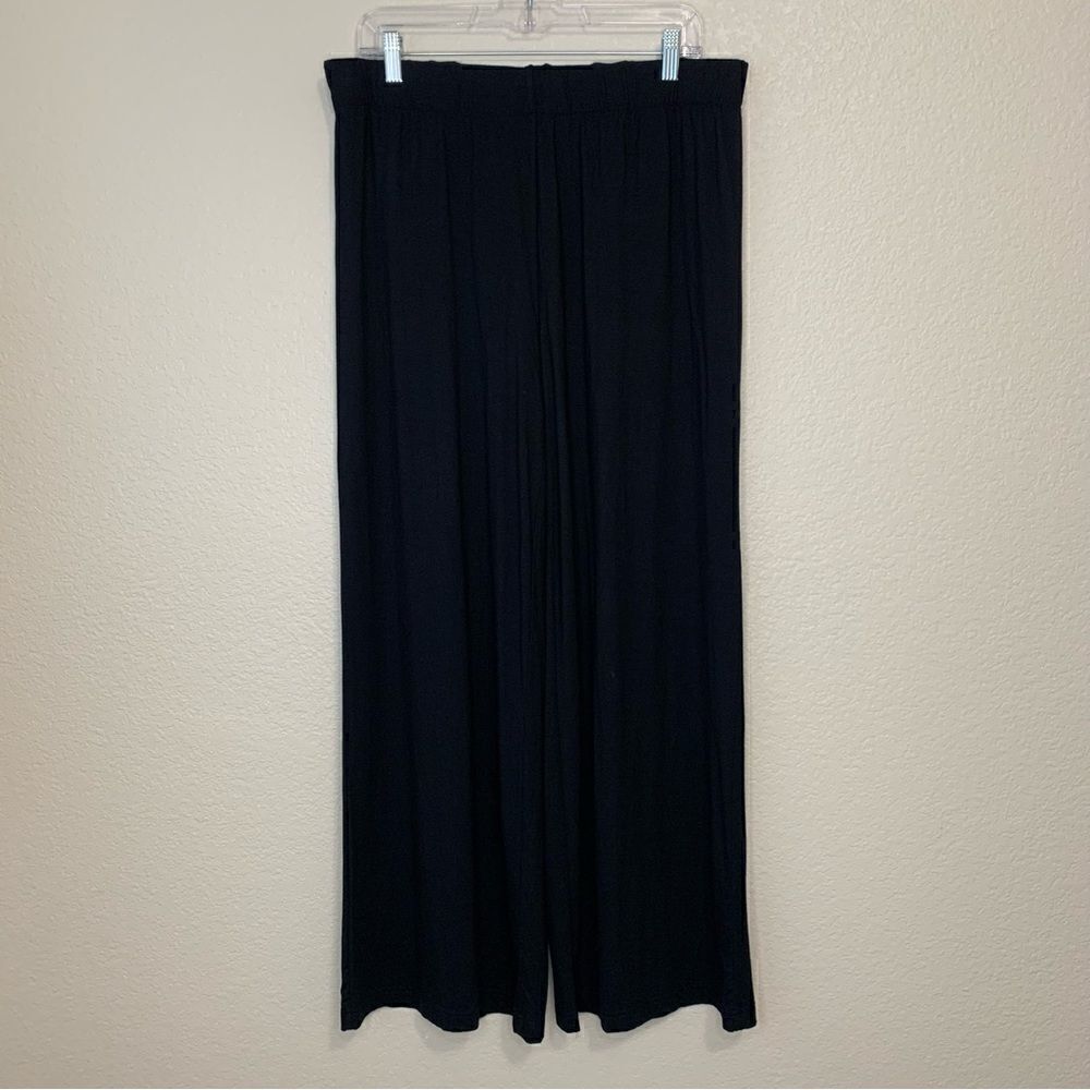 Isaac Mizrahi Live Wide Leg Stretchy Jersey Knit Pants